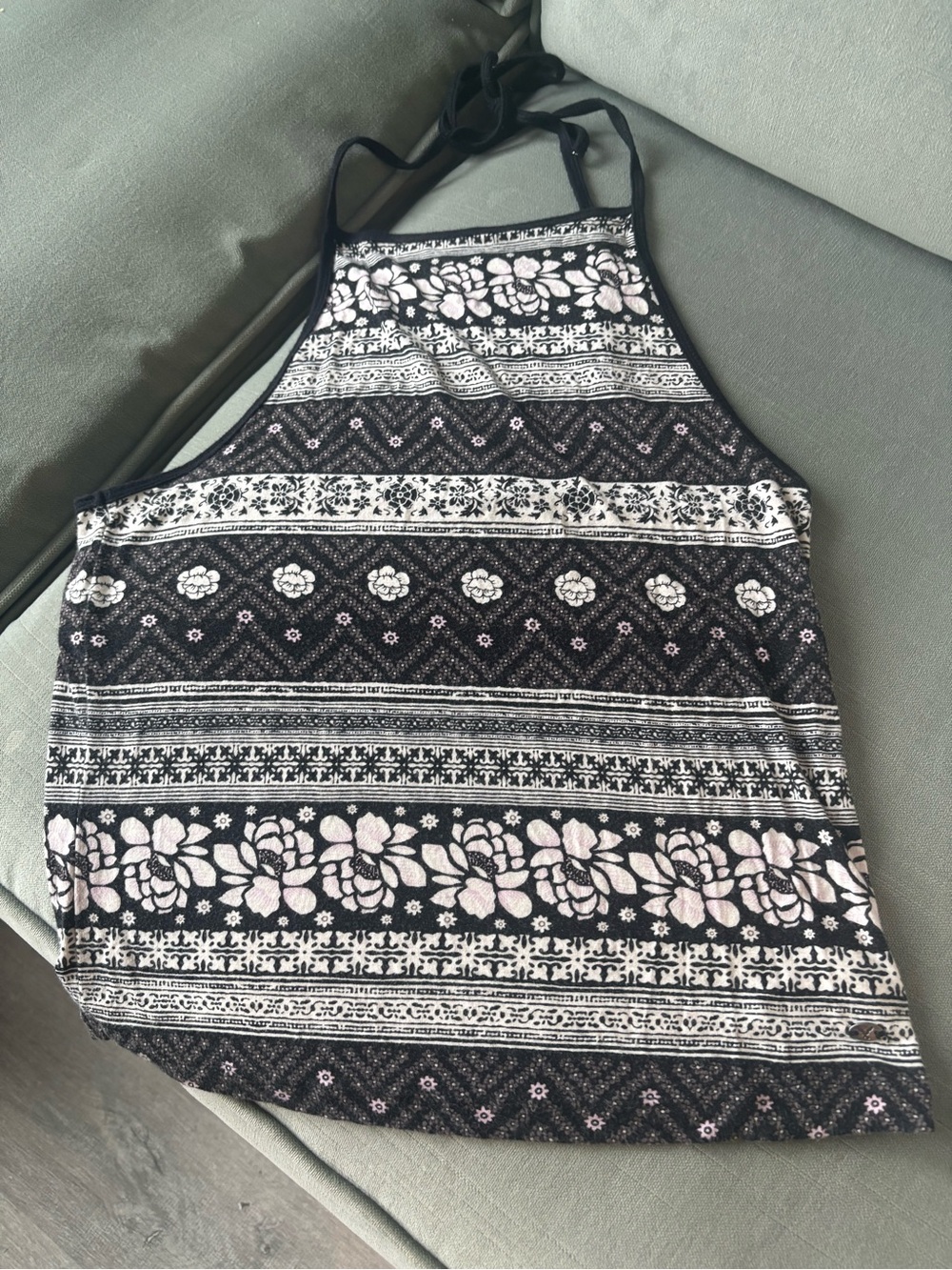 aerie Gray Floral Soft & Sexy Tank Top